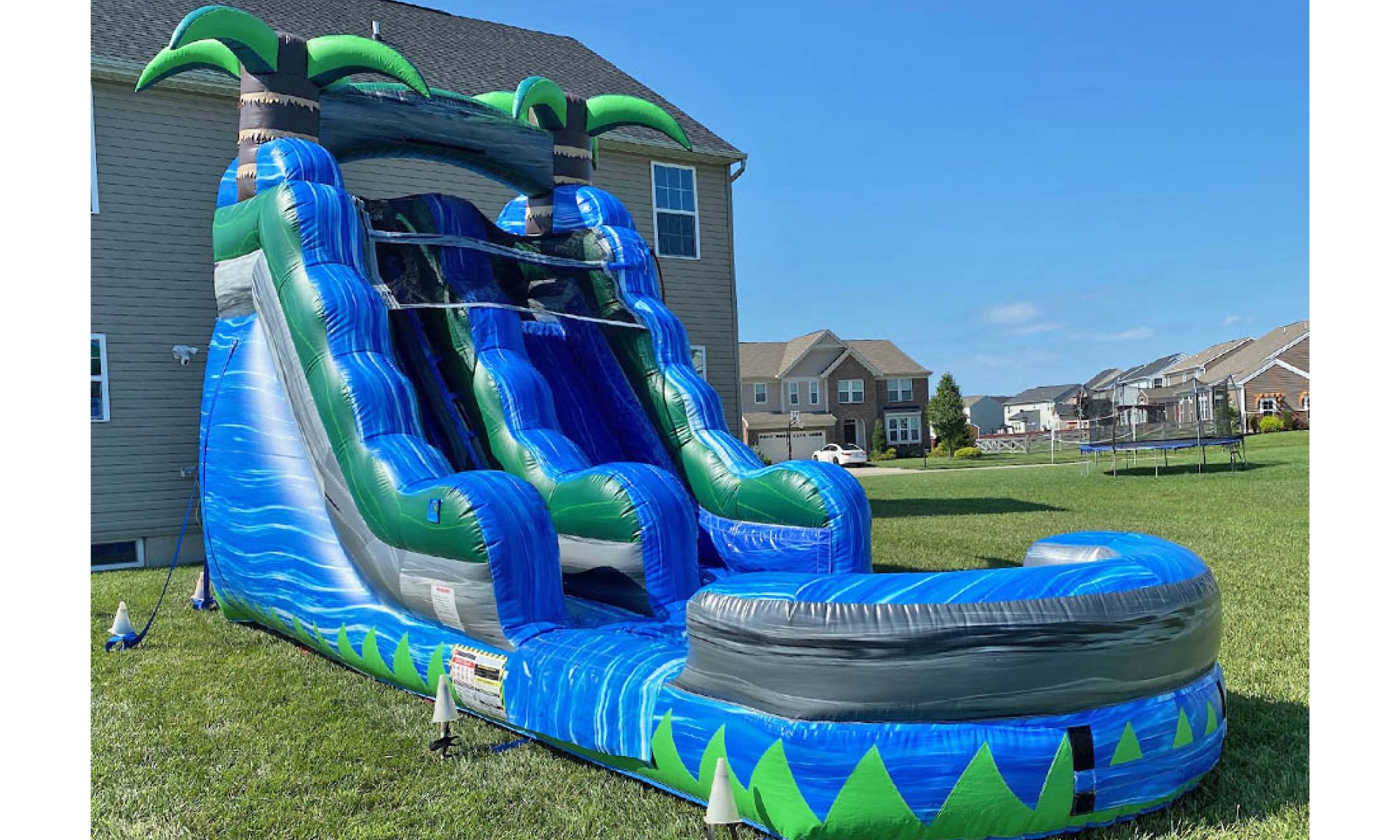 Blue Crush Water Slide (L 20' x W 9' x H 20')